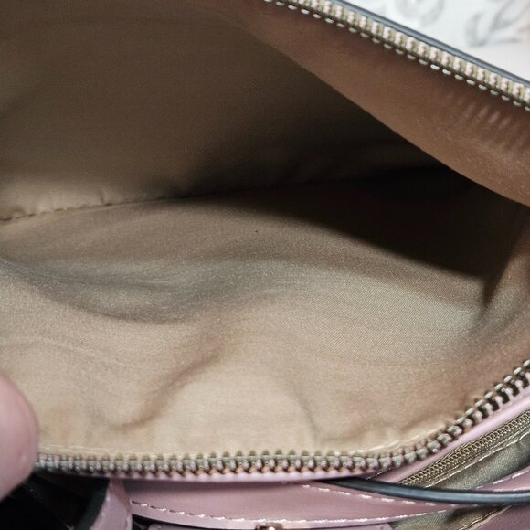 nanette lepore snap women's faux leather exterior pink brown purse crossbody - Picture 14 of 14